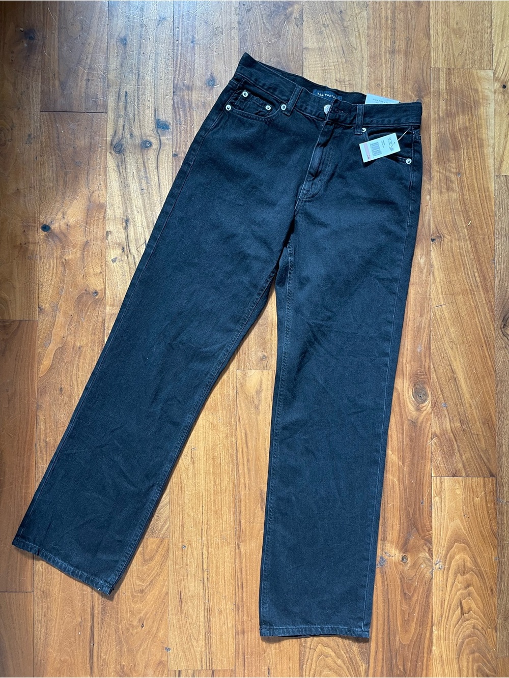 Aeropostale High Rise Baggy Jeans Black Non Stretch Denim 2R 144855-984